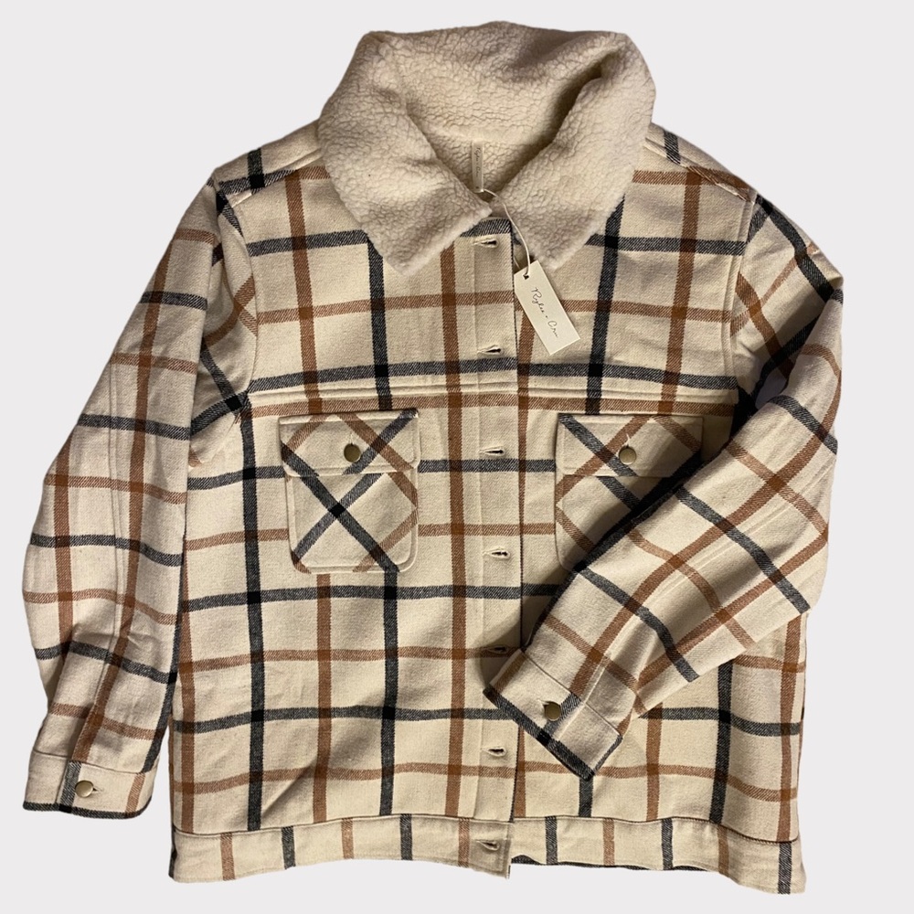 NWT Rylee + Cru Sherpa Flannel Jacket / Size XL